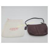 Vintage Coach Mini Wristlet - Brown Pebbled
