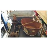 Galvanized Oval Bucket & Misc Items