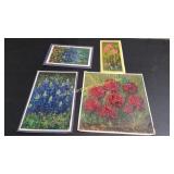 Rowena Sawyer Impasto Paintings on Art Paper -