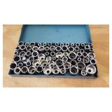 Green Metal Tray w Mix Sockets, Craftsman &