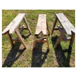 3 Homemade Wood Stools / Saw Horses