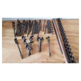 Mix Lot of Vintage Wood Working Auger Bits Small
