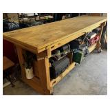 Large Rolling Work Bench With Attachments