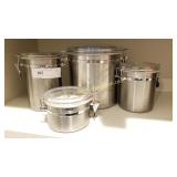 Oggi Stainless Steel Canisters - Set of 4