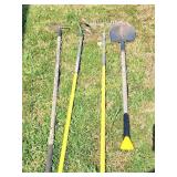 Garden Tools Lot - Rakes & Shovel