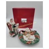 Fitz & Floyd Canapï¿½ Plate 2063/104 Santa Wreath