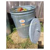 Galvanized Trashcan Filled W Christmas Decor