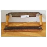 10' Draw Knife & Metal File On Wood Base