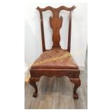 1) Theodore Alexander Leather Side Chair