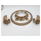 Heavy Metal Base and Ring, Finial Pieces