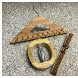 Wooden Hat Shaper 6 3/4 and Belt or Tie Hanger