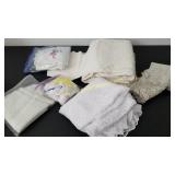 Linen Tablecloth - Lace, Silver Tablecloth and
