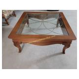 2nd Floor/  Vintage Glass Top Coffee Table