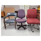 2nd Floor - 3 Rolling Office Chairs