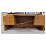 2nd Floor / Sleek Oak Desk - With File Drawer
