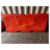 1) Water or Sand Filled Traffic Barrier 72" x 32