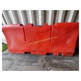 1) Water or Sand Filled Traffic Barrier 72" x 32