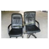 2nd Floor / 2 Black Rolling Office Chairs This