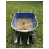 Metal Double Tire Wheelbarrow