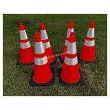 5) 28" Reflective Orange Traffic Safety Cones
