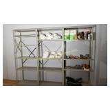 2nd Floor - Triple Section Metal Shelves Unit
