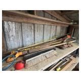 Mix Lot / Shovel, Push Brooms, Trailer Tongue,