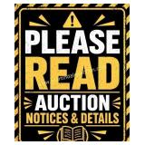 PLEASE CHECK THE PICK UP SCHEDULE BEFORE YOU BID