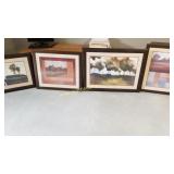 2nd Floor / 4 Large Framed Under Glass Prints