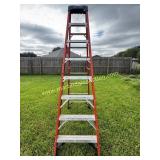 Werner 8ft Fiberglass Step Ladder A Frame
