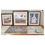2nd Floor / Group Of 5 Large Prints Framed Under