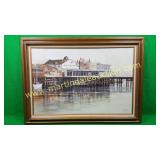 Artist Williamson, Dockside Painting w/