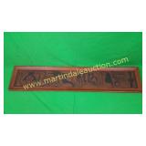 Hieroglyphics Style Framed Board Wall Decor