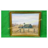 Parrott, "Back Gate" Barn Landscape Oil Painting