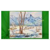 Shelby, Winter Scenery Landscape Painting