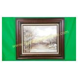 Wright, Winter Lake Landscape - Neutral Colors