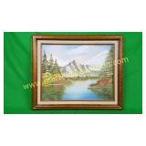 Joan, 89,Lake w Mountain Landscape Painting