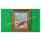 Alleyne Medell, Tree/Cliff Landscape Painting