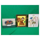 (3) Paintings - Fruit, Bird, Squirrel