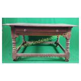 Antique Wooden Carved Table, South American Design