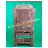 Wooden Carved Hall Tree
 Hat Rack