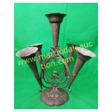 Antique Silver Plated 5 Horn Epergne Vase