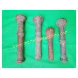 (4) Antique Cast-Iron, Brass & Bronze Pestles