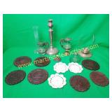 Silver Plated Decor, Leather Coasters & More