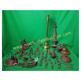 Misc Antique Chains, Candle Holders & More
