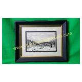 J McCarver, Black & White Watercolor