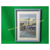Zaplavsky "St. Petersburg" Watercolor, Blue Frame
