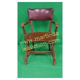 Vintage Solid Wood Library Chair