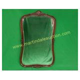 Antique Wooden Beveled Edge Mirror