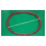 Large Antique Ornate Carved Oval Mirror Frame