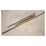 (3) Vintage Curtain Rods - Wooden & Brass
